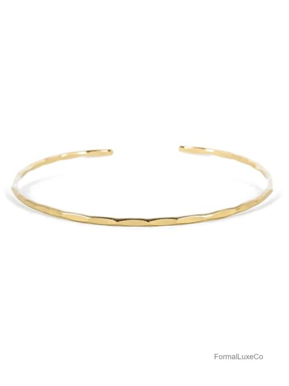 Thin Hammered Cuff in Solid Sterling Silver 14K Gold Fill Rose Gold Fill